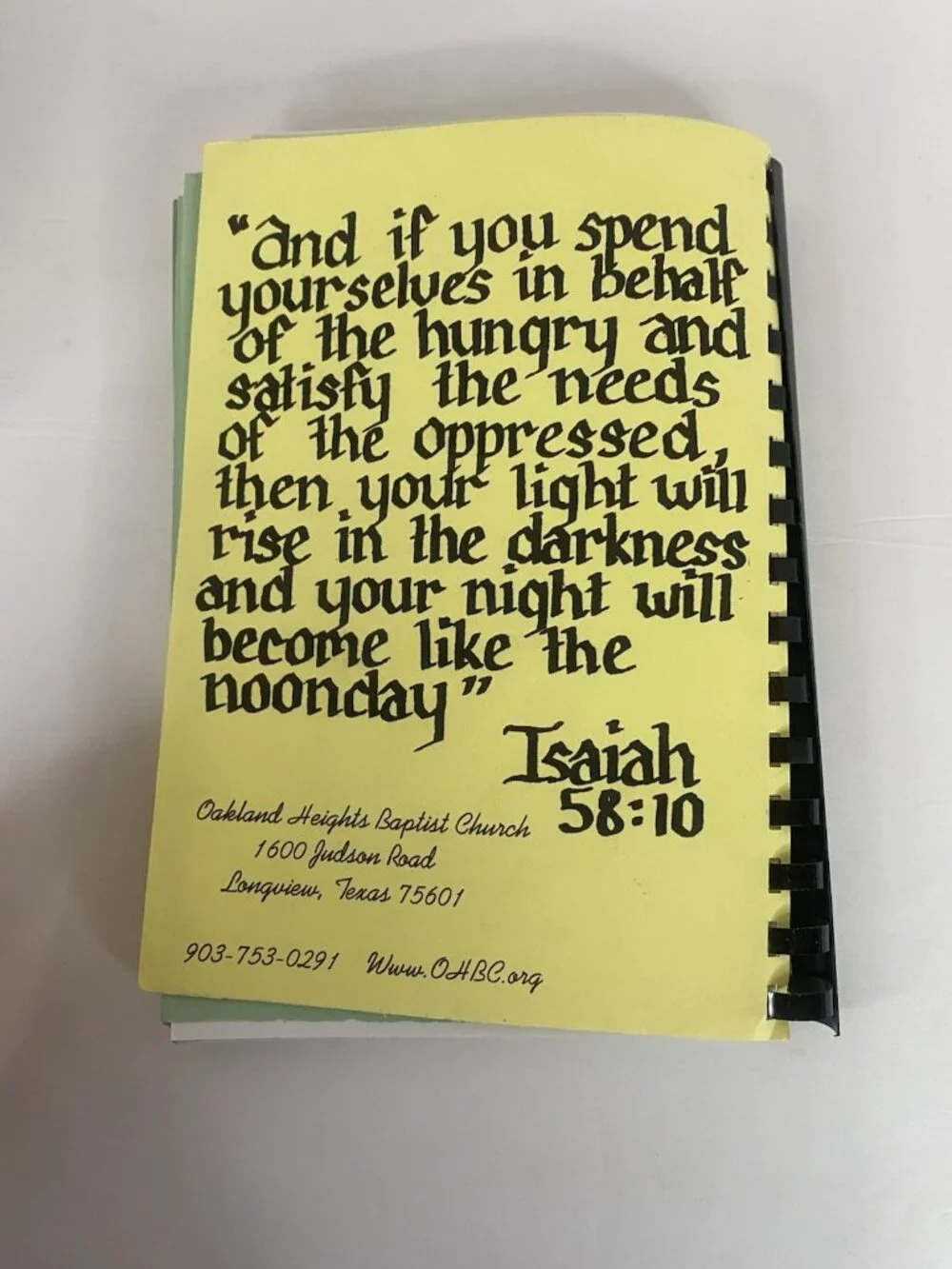 Oakland Heights Baptist Church Spiral Cookbook